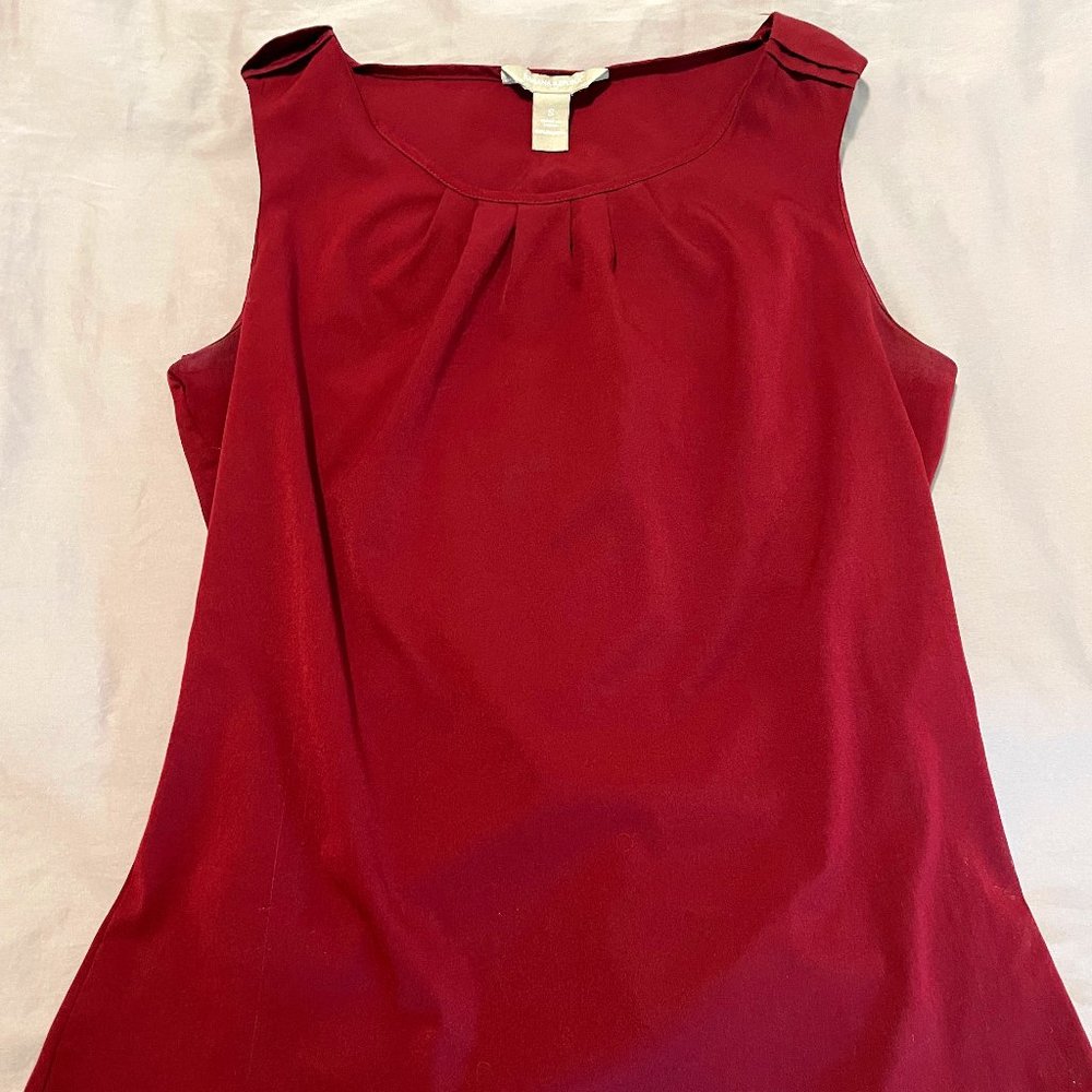 Burgundy Banana Republic Sleeveless Blouse (S)